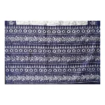 Women's Art Silk Printed Saree With Unstitched Blouse (Navy Blue, 5-6 Mtrs)