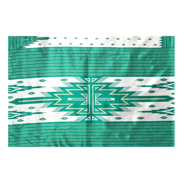 Women's Art Silk Printed Saree With Unstitched Blouse (Green, 5-6 Mtrs)