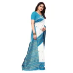 Women's Art Silk Printed Saree With Unstitched Blouse (Blue, 5-6 Mtrs)