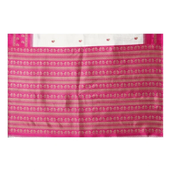 Women's Art Silk Printed Saree With Unstitched Blouse (Pink, 5-6 Mtrs)