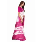 Women's Art Silk Printed Saree With Unstitched Blouse (Pink, 5-6 Mtrs)
