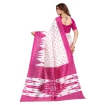 Women's Art Silk Printed Saree With Unstitched Blouse (Pink, 5-6 Mtrs)