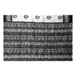 Women's Art Silk Printed Saree With Unstitched Blouse (Black, 5-6 Mtrs)