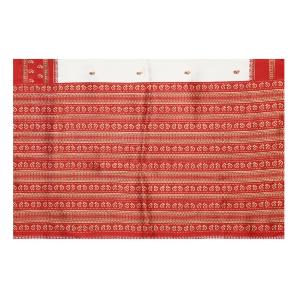 Women's Art Silk Printed Saree With Unstitched Blouse (Red, 5-6 Mtrs)