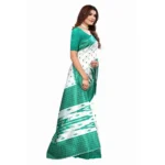 Women's Art Silk Printed Saree With Unstitched Blouse (Green, 5-6 Mtrs)