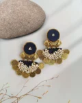 Rainvas Wine color coins beaded earrings