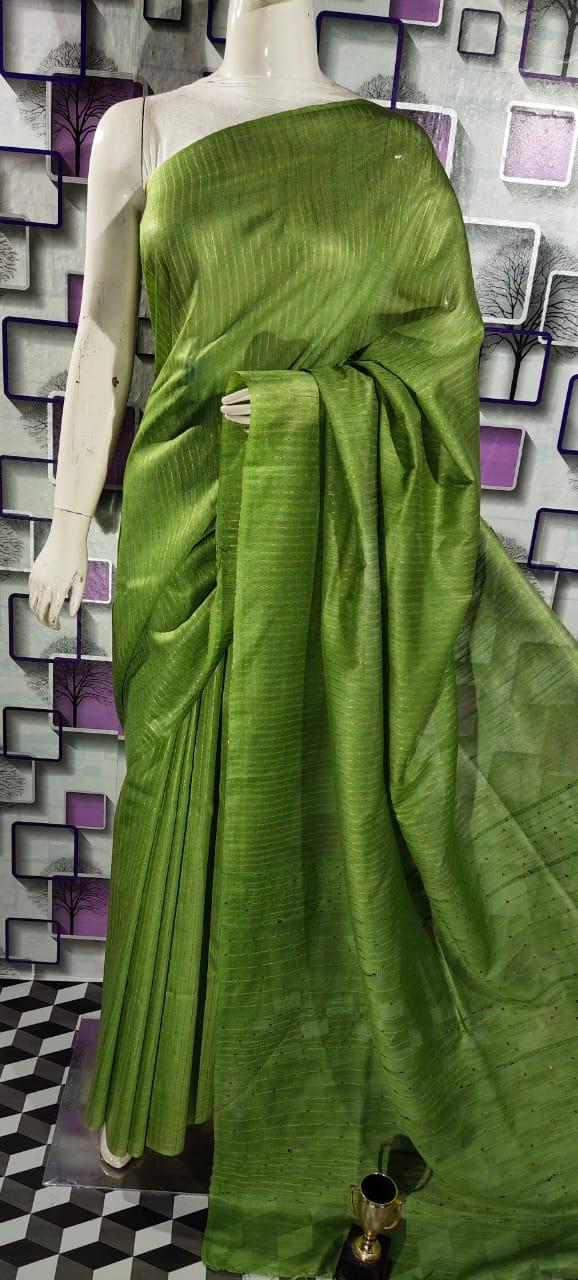 Cotton silk woven Bhagalpuri sarees