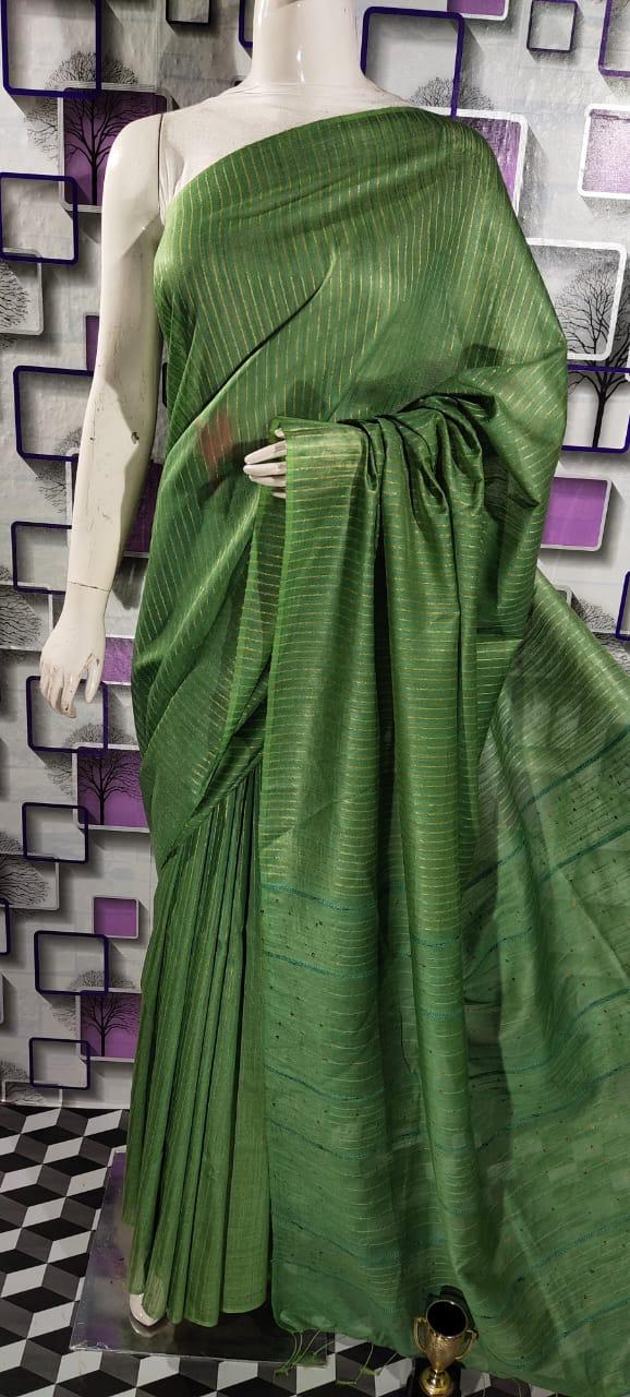 Cotton silk woven Bhagalpuri sarees