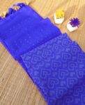 Woven heart motifs saree