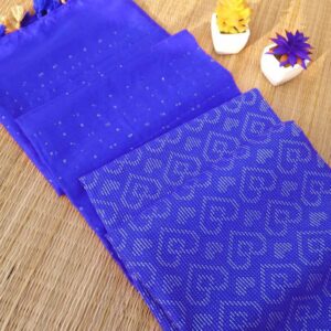 Woven heart motifs saree