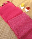 Woven heart motifs saree