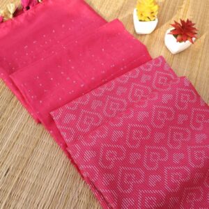 Woven heart motifs saree