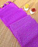 Woven heart motifs saree