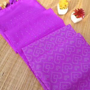 Woven heart motifs saree