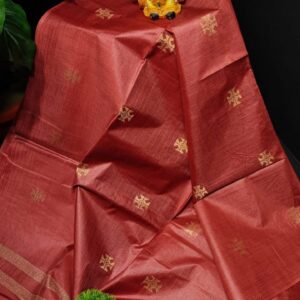Woven heart motifs saree