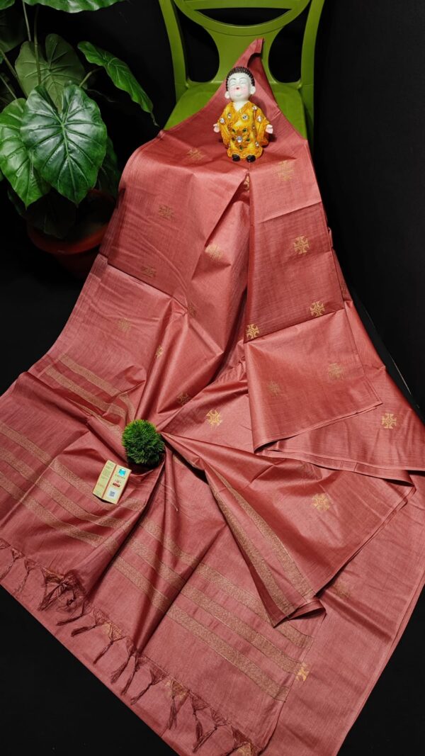 Woven heart motifs saree