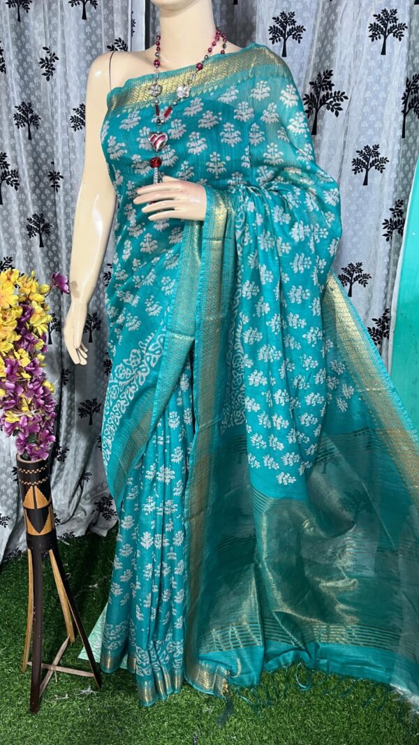 Hand b0utique print saree