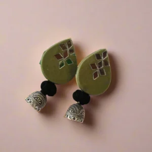 Rainvas Light green mirror earrings