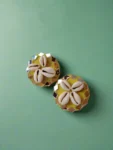 Rainvas Light Green kauri shells studs earrings