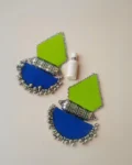 Rainvas Parrot green and blue earrings