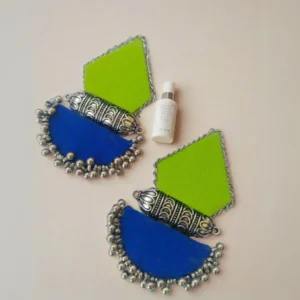 Rainvas Parrot green and blue earrings