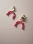Rainvas Trishul damru pink thread earrings