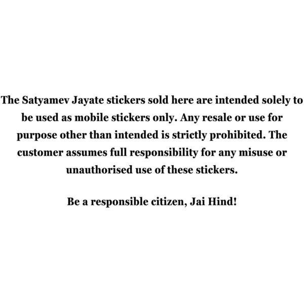 Satyamev Jayate Gold Plated Metal Sticker - Pack of 5 Large For Mobile & Laptop