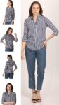 Casual Roll Up Sleeves Solid Women Top