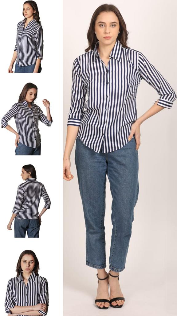 Casual Roll Up Sleeves Solid Women Top