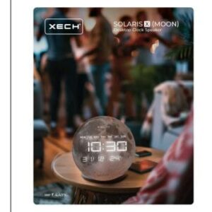 XECH solaris  moon desktop clock speaker