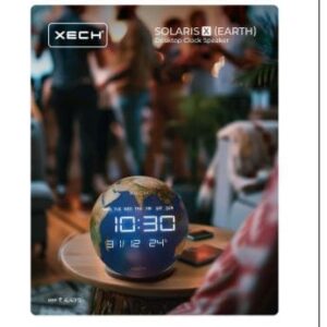 XECH solaris earth desktop clock speaker