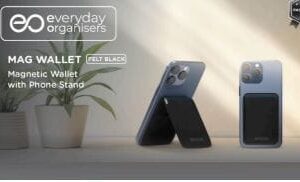 MAG WALLET BLACK WITH PHONE STAND