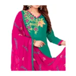 Women's Glaze Cotton Unstitched Salwar-Suit Material With Dupatta (Turquoise, 2 Mtr)
