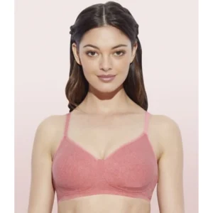 Enamor Women'S Side Support Shaper Supima Cotton Everyday Brassiere (Model: A042, Color: TomatoMelange, Material: Cotton)