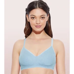 Enamor Women'S Side Support Shaper Supima Cotton Everyday Brassiere (Model: A042, Color: ChambrayMelange, Material: Cotton)