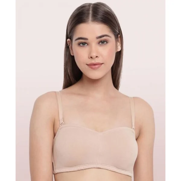 Enamor Women'S Perfect Shaping Cotton Strapless Brassiere (Model: A019, Color: Skin, Material: Cotton)
