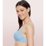 Enamor Women'S Side Support Shaper Supima Cotton Everyday Brassiere (Model: A042, Color: ChambrayMelange, Material: Cotton)