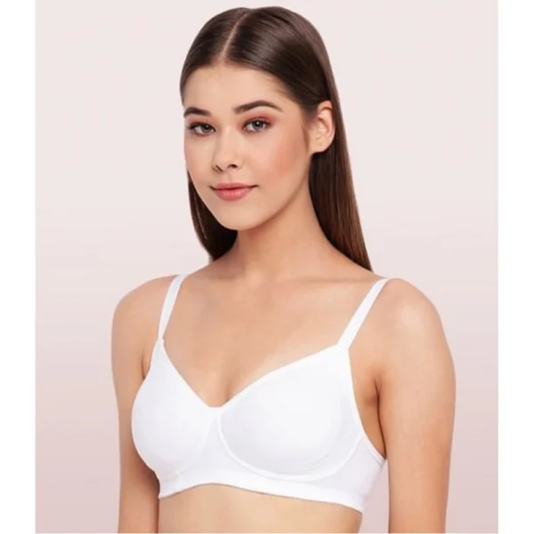 Enamor Women'S Side Support Shaper Supima Cotton Everyday Brassiere (Model: A042, Color: White, Material: Cotton)