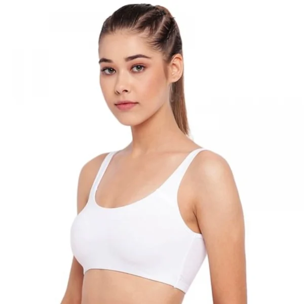 Enamor Women'S Low Impact Brassiere (Model: SB06, Color: White, Material: Cotton)