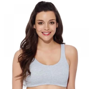 Enamor Women'S Low Impact Brassiere (Model: SB06, Color: GreyMelange, Material: Cotton)