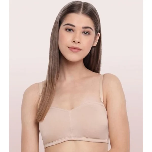 Enamor Women'S Perfect Shaping Cotton Strapless Brassiere (Model: A019, Color: Skin, Material: Cotton)