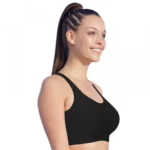 Enamor Women'S Low Impact Brassiere (Model: SB06, Color: Black, Material: Cotton)