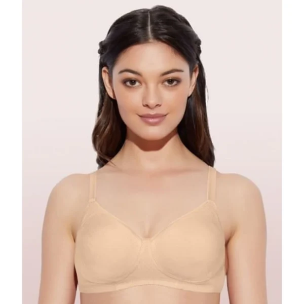 Enamor Women'S Side Support Shaper Supima Cotton Everyday Brassiere (Model: A042, Color: Skin, Material: Cotton)