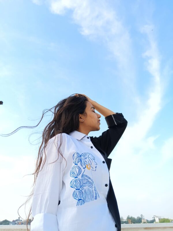 "FAKE IT UNTIL YOU MAKE IT" Cotton Shirt for Women