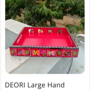 DEORI LARGE HAND PAINTAED TRAY