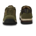 Men Dark Green,Black Color Leatherette Material Casual Boots