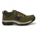 Men Dark Green,Black Color Leatherette Material Casual Boots