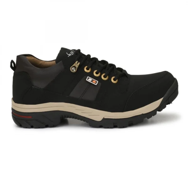 Men Black Color Leatherette Material Casual Boots