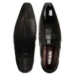Men Black Color Synthetic Material Casual Formal Shoes