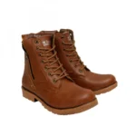 Men Tan Brown Color Synthetic Material Casual Long Boots
